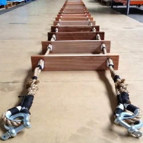 Supplier of Rope Ladder with Flat Wooden Steps 40 Meter in UAE
