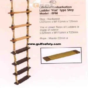 Supplier of Embarkation Rope Ladder with Wooden Steps 5 Meter in UAE