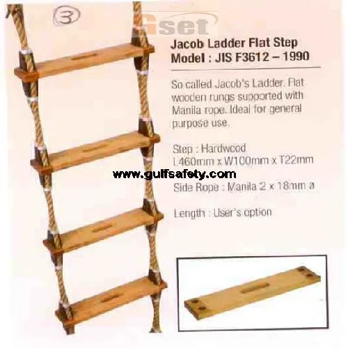 Supplier of Jacobs Flat Wooden Step Rope Ladder 4.5 Meter in UAE